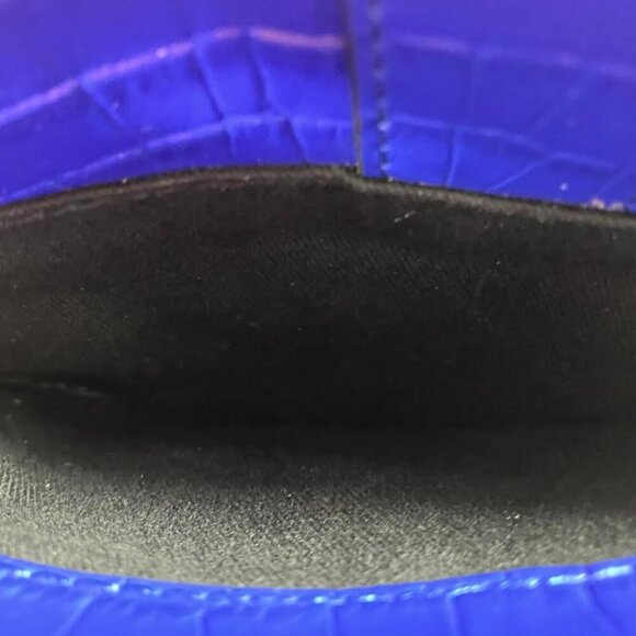 Rebecca Minkoff Love Mock Croc Embossed Leather Crossbody Bag Cobalt Blue NWOT - Picture 7 of 10